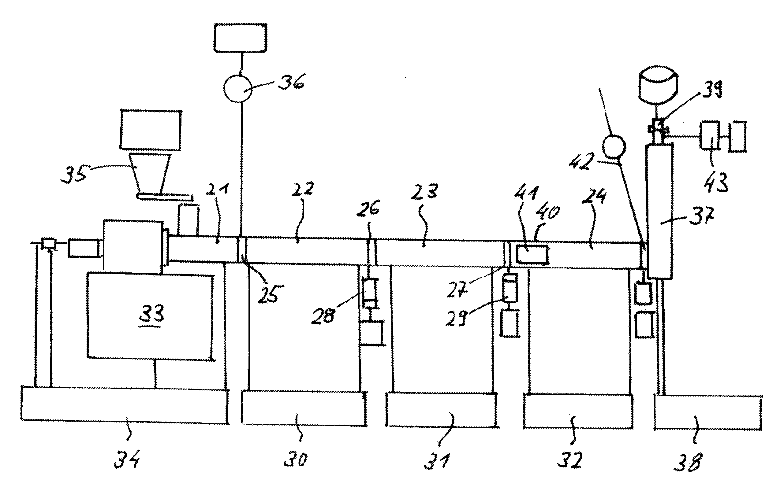 Planetary roller extruder with planet spindles and contact ring