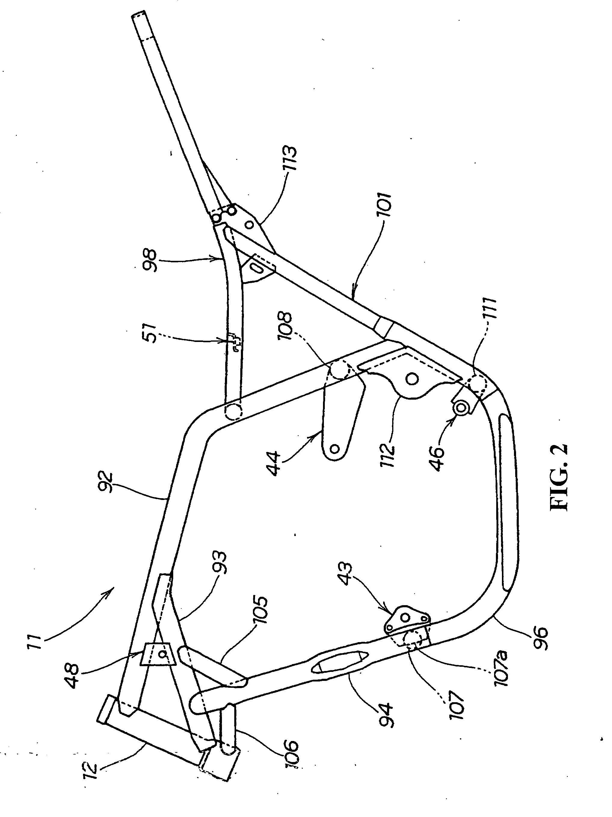 Structure of fuel pump installation area for two-wheeled vehicle