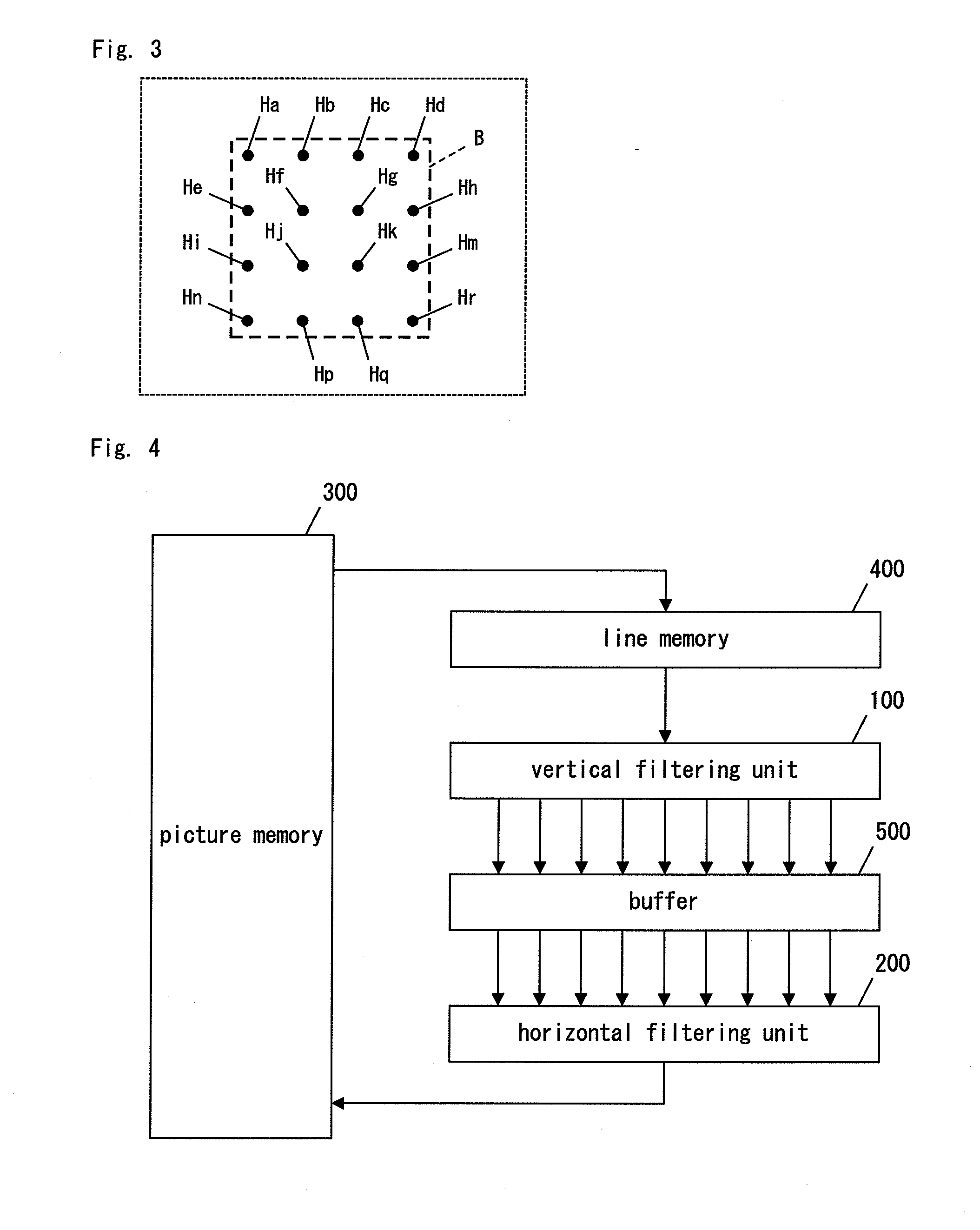 Two-dimensional filter arithmetic device and method