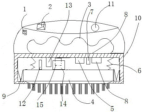 Electric plate brush horizontally driven by electromagnet