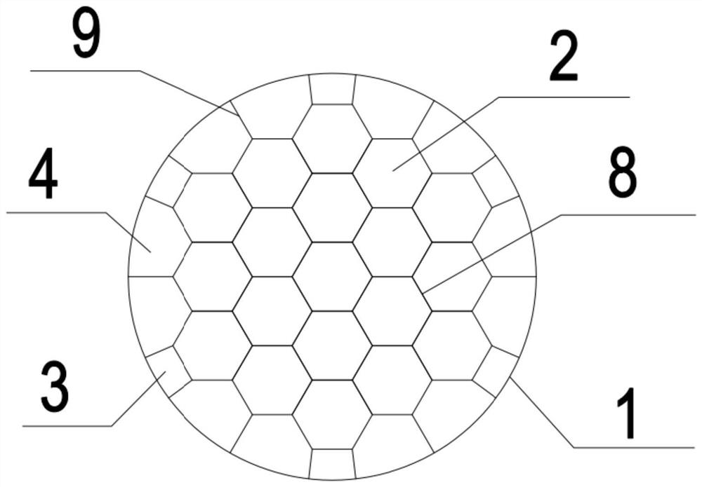 Multifunctional cylindrical floating body with standardized subdivision and cabin standard structure thereof