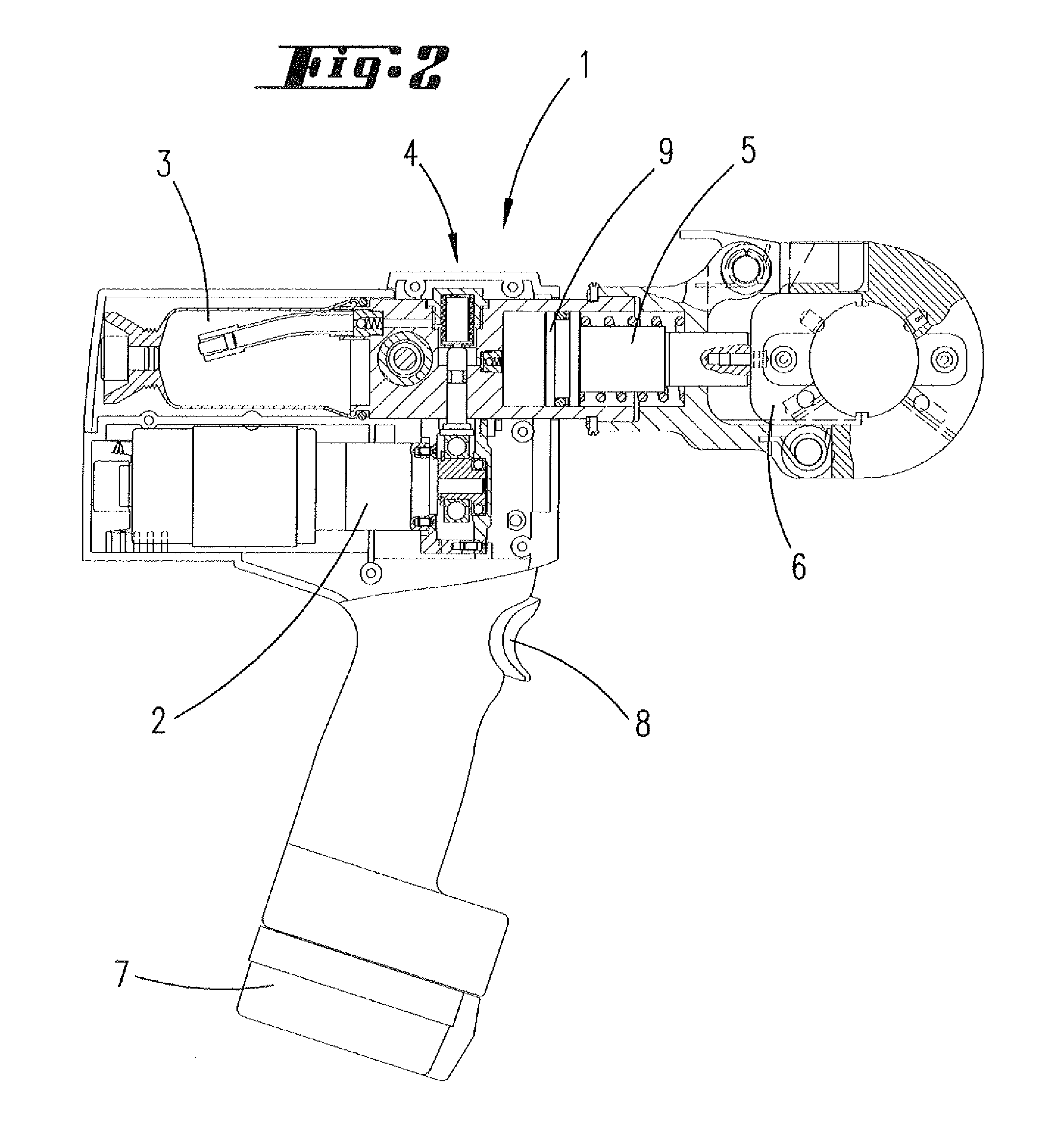 Method for the operation of a motor-driven hand-held pressing apparatus, and hand-held pressing apparatus
