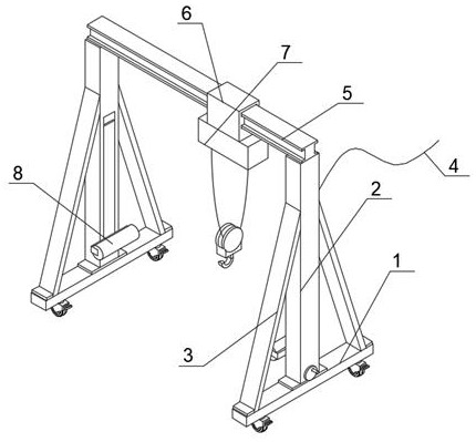 Mechanical lifting type engineering machinery transfer device