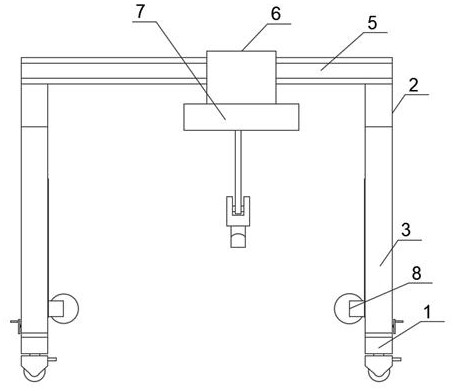 Mechanical lifting type engineering machinery transfer device