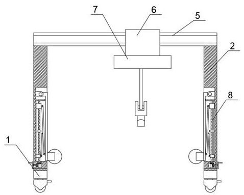 Mechanical lifting type engineering machinery transfer device