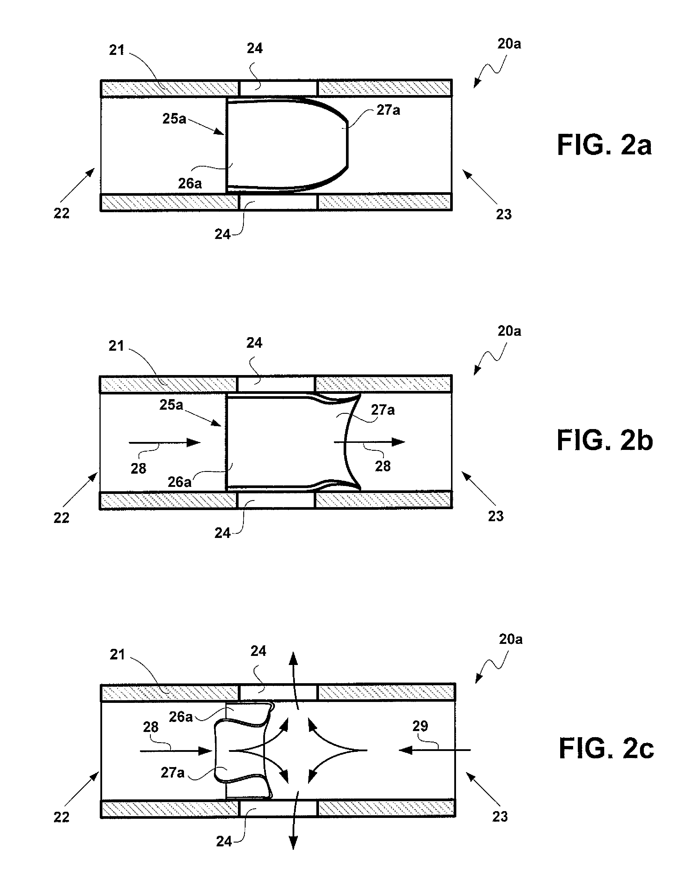 Pressure reducing valve with flexible cuff