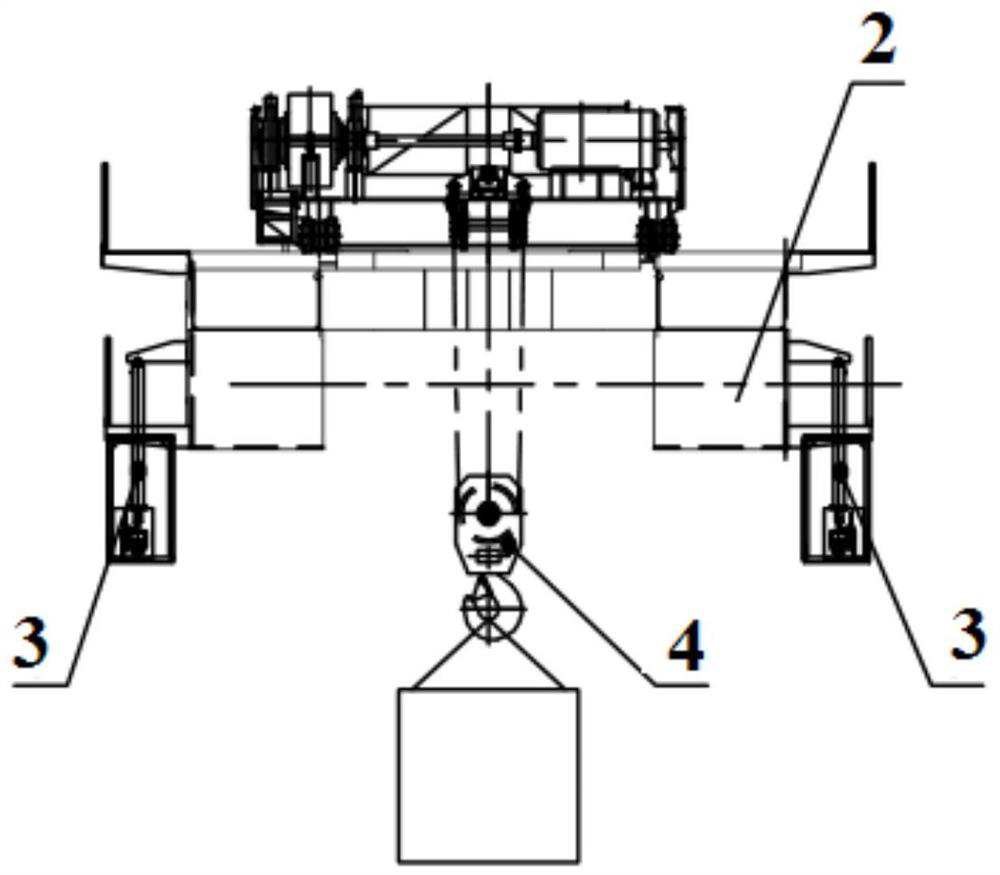 Camera displacement changing device for bridge crane