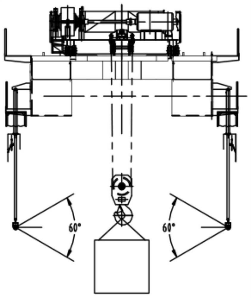 Camera displacement changing device for bridge crane