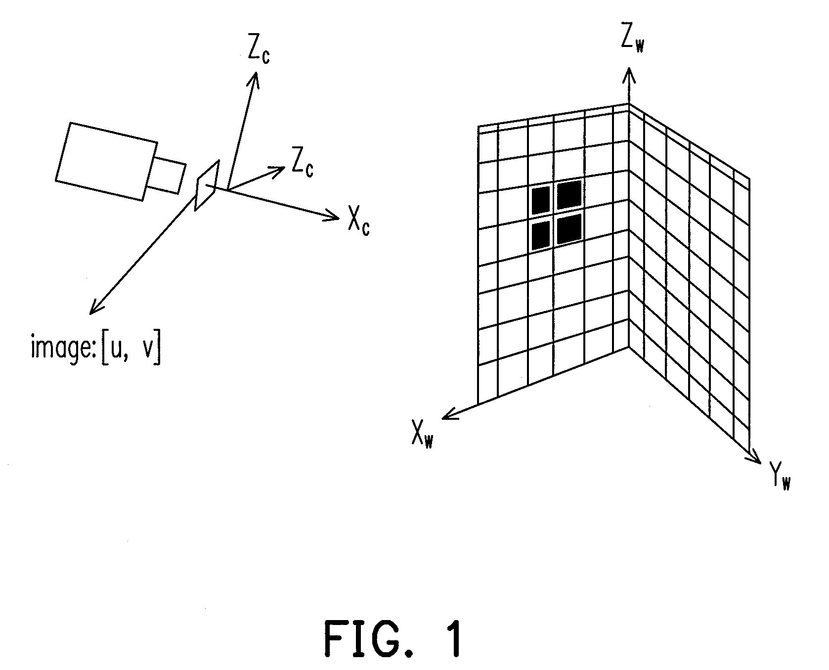 Camera with dynamic calibration and method thereof
