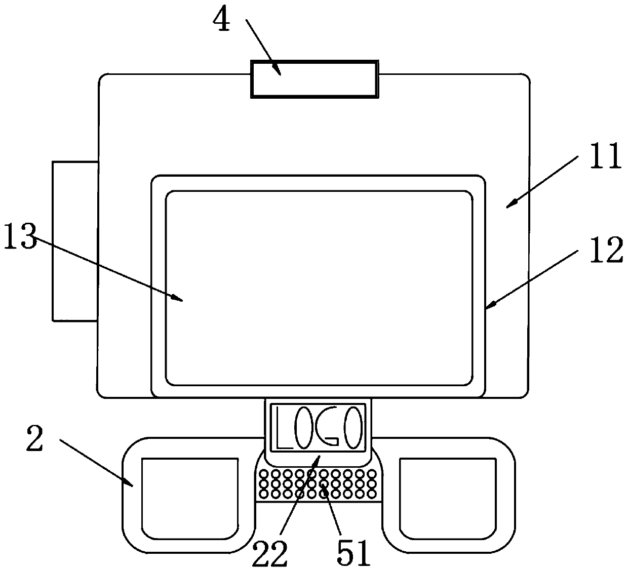 Intelligent settlement terminal adopting double-screen different display machine