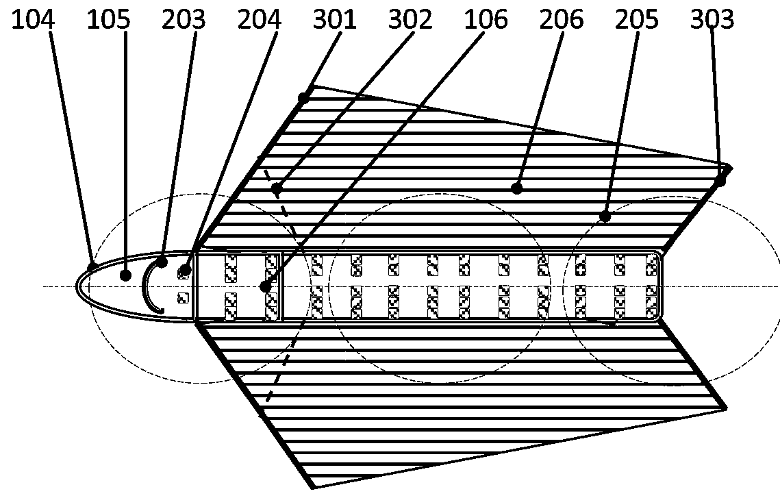 Airplane with separable pressurized passenger cabin