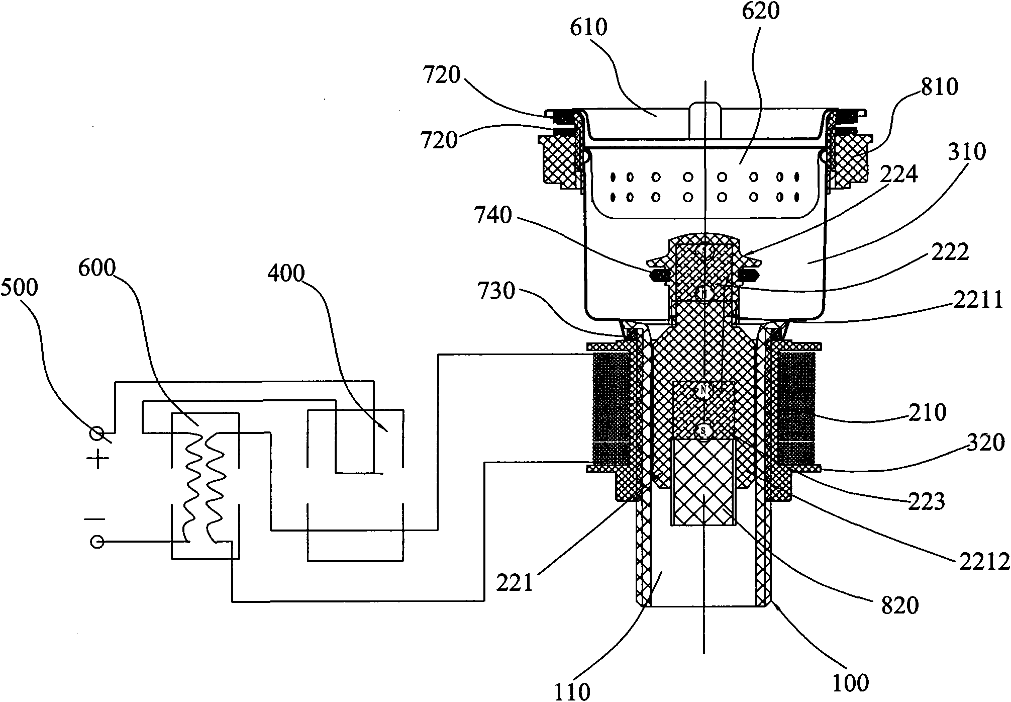 Electromagnetic drainer and drain method thereof