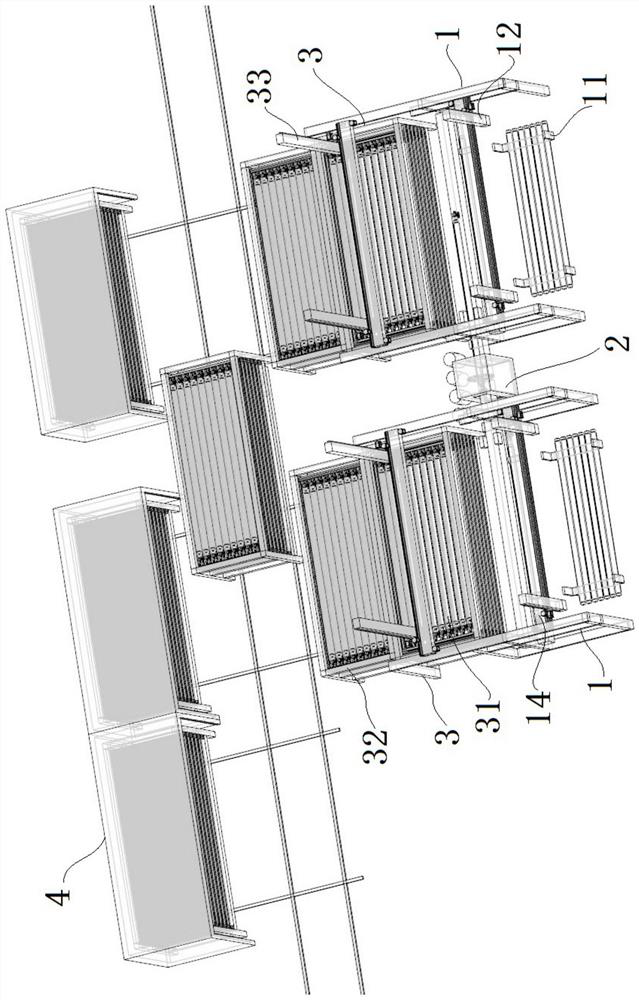 A method of using an automatic spraying and drying production system for grid connecting rods