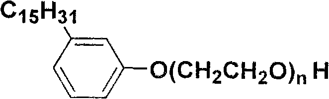 Cardanol polyoxyethylene ether and preparation method thereof