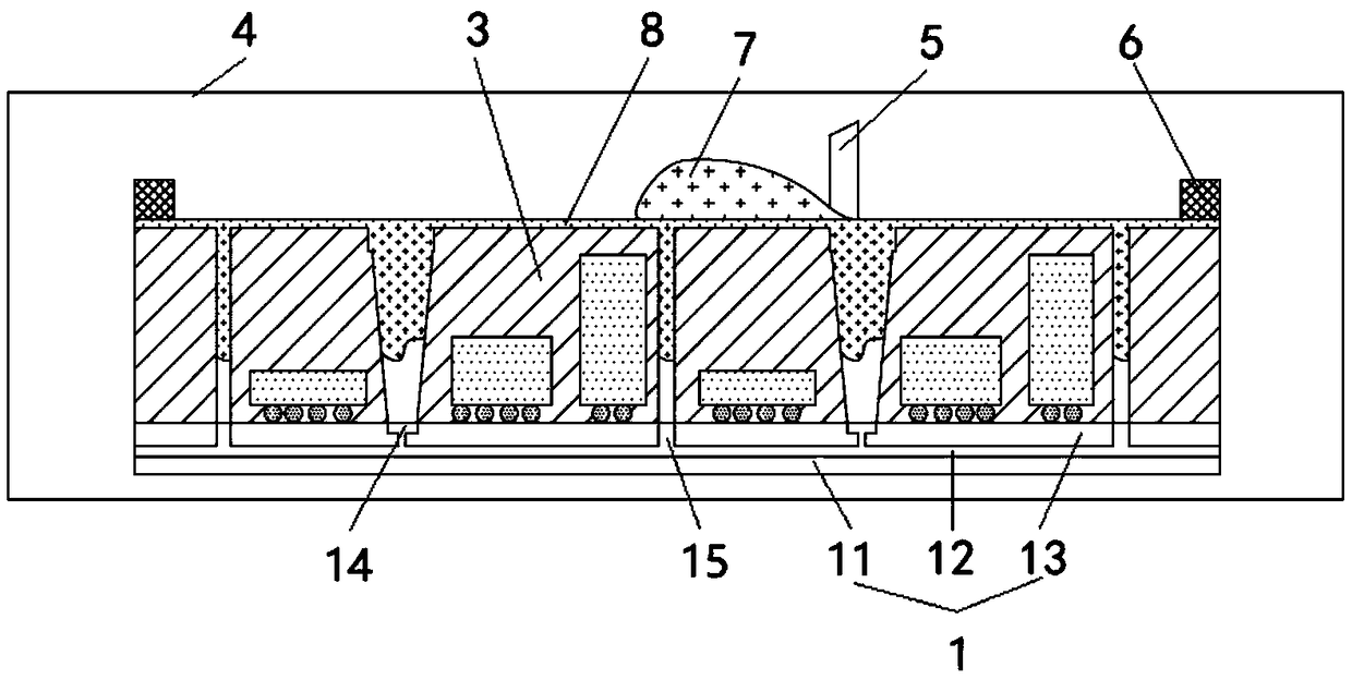 Manufacturing method of Sip module with electromagnetic shielding structure and device