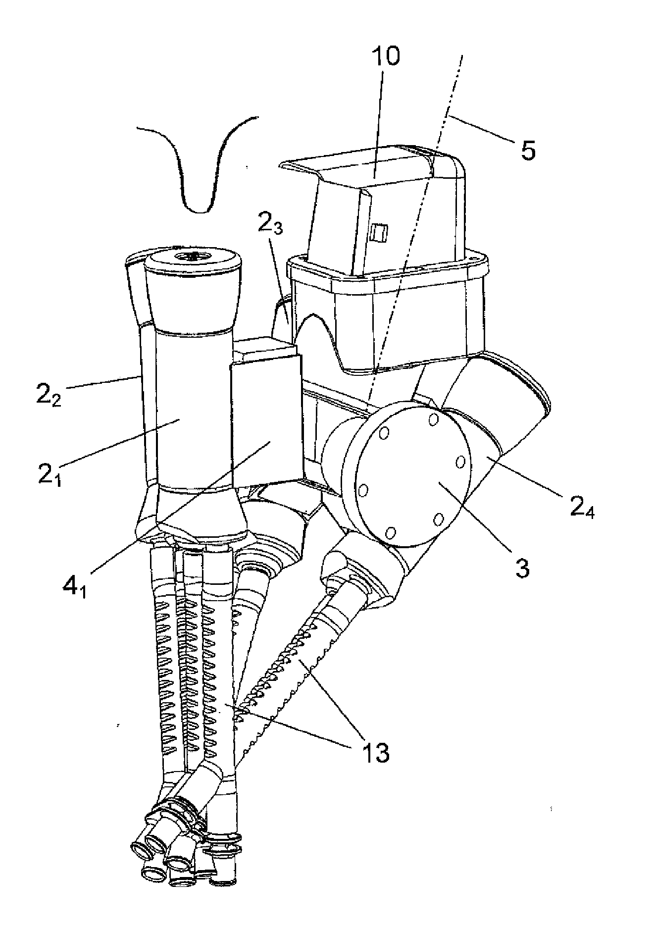 Teat cup handling device and a storing device for teat cups