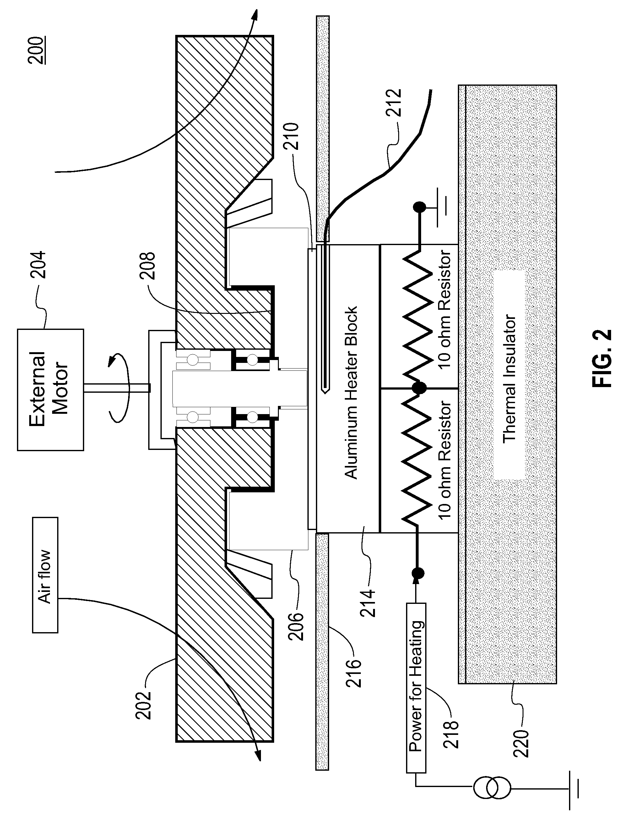 Heat transfer device in a rotating structure