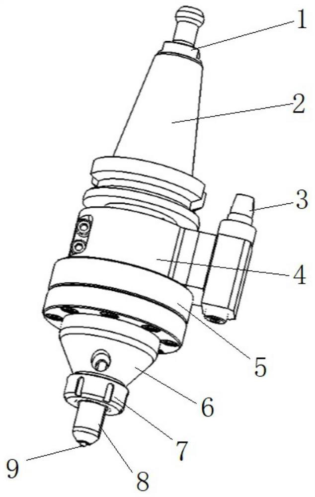 CNC stationary shaft shoulder mounting structure, friction stir welding tool and welding equipment