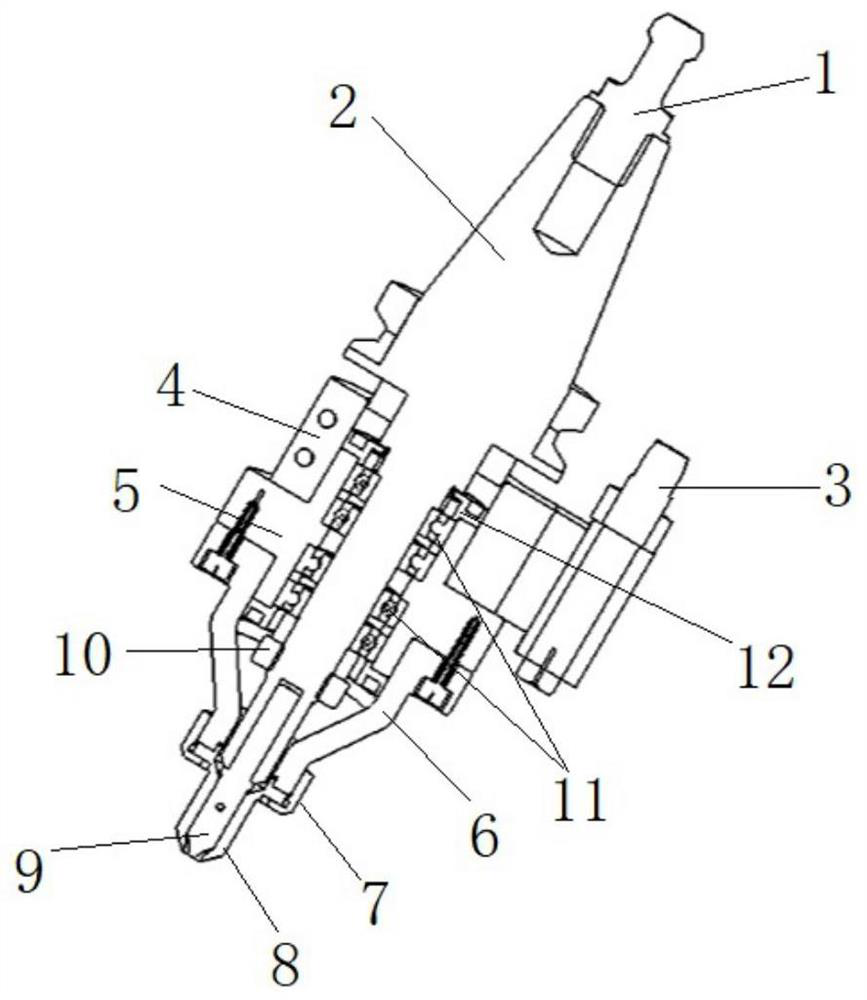 CNC stationary shaft shoulder mounting structure, friction stir welding tool and welding equipment