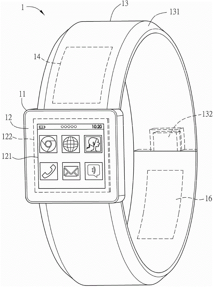 Sliding band type intelligent device and computer executing method