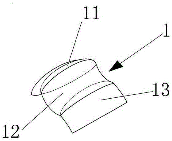 A bionic sand-surfing wheel drum-shaped wheel surface imitating the three-dimensional curved surface of the sole of an ostrich