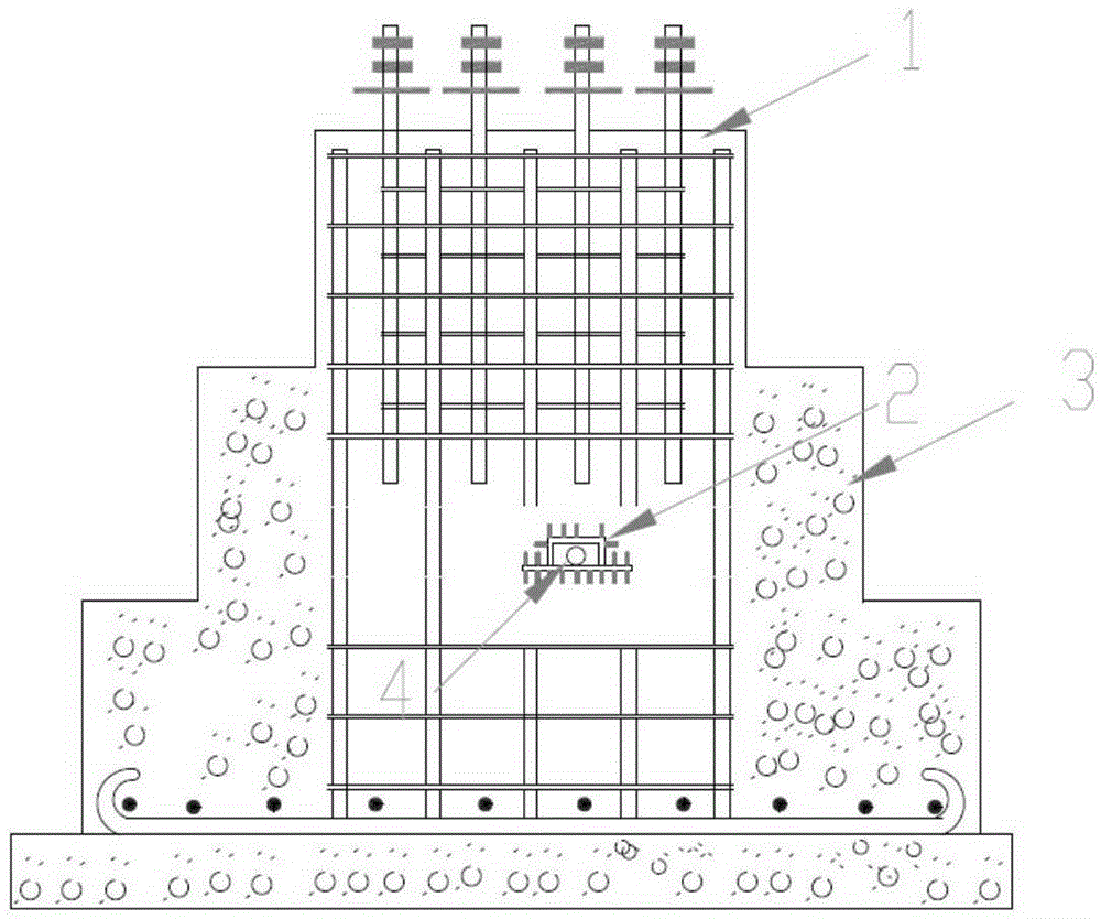 Foundation structure used for steel tube tower installation and provided with tube protection channel and preparation method of foundation structure