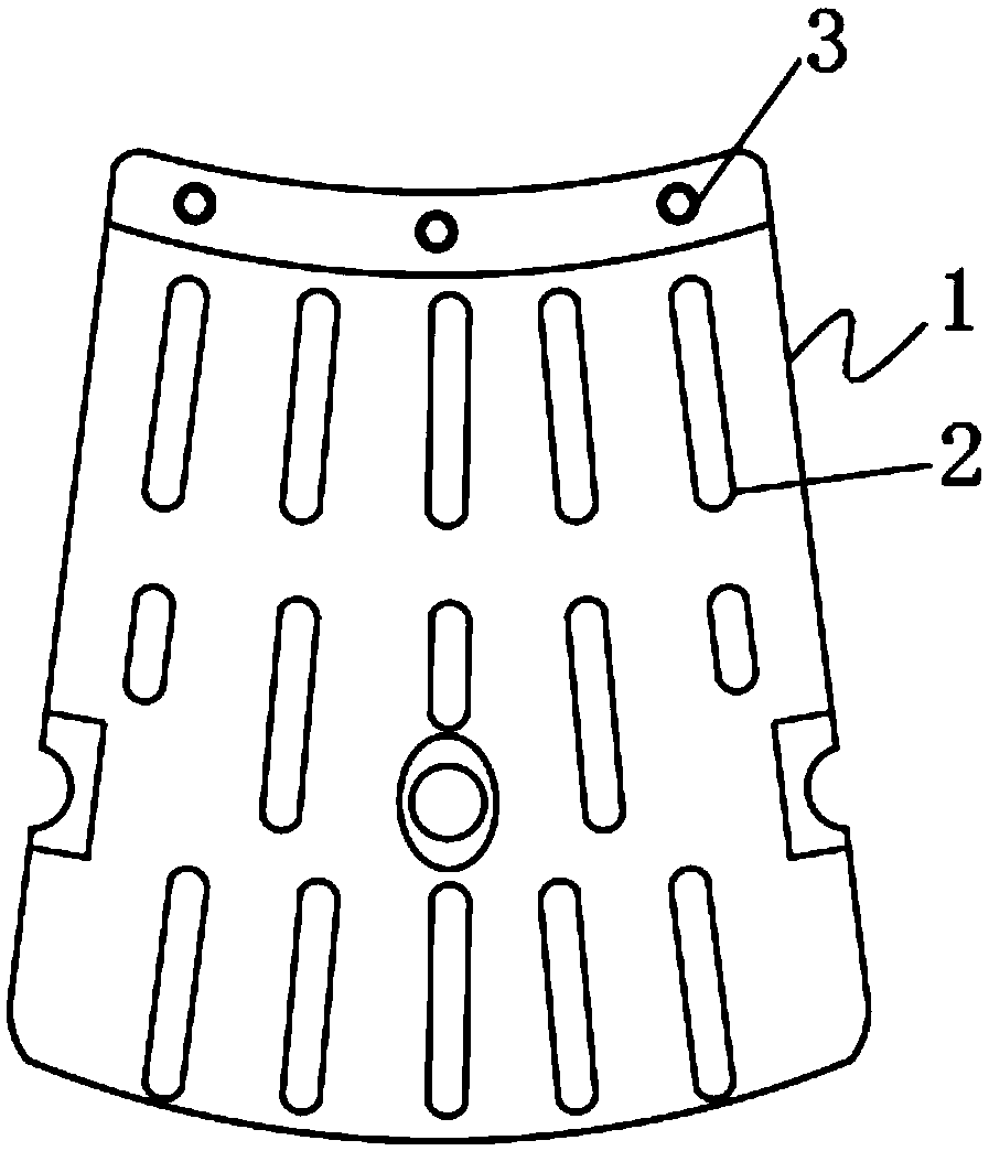 Grinding body blocking preventing grid plate