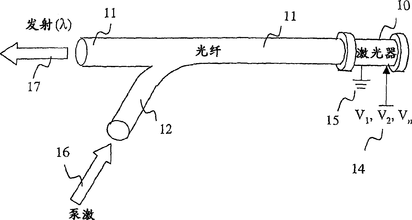 Tuneable vertical catity laser amplifier