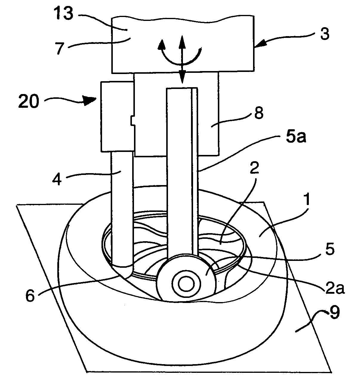 Improper working position detection for tire mounting apparatus and method