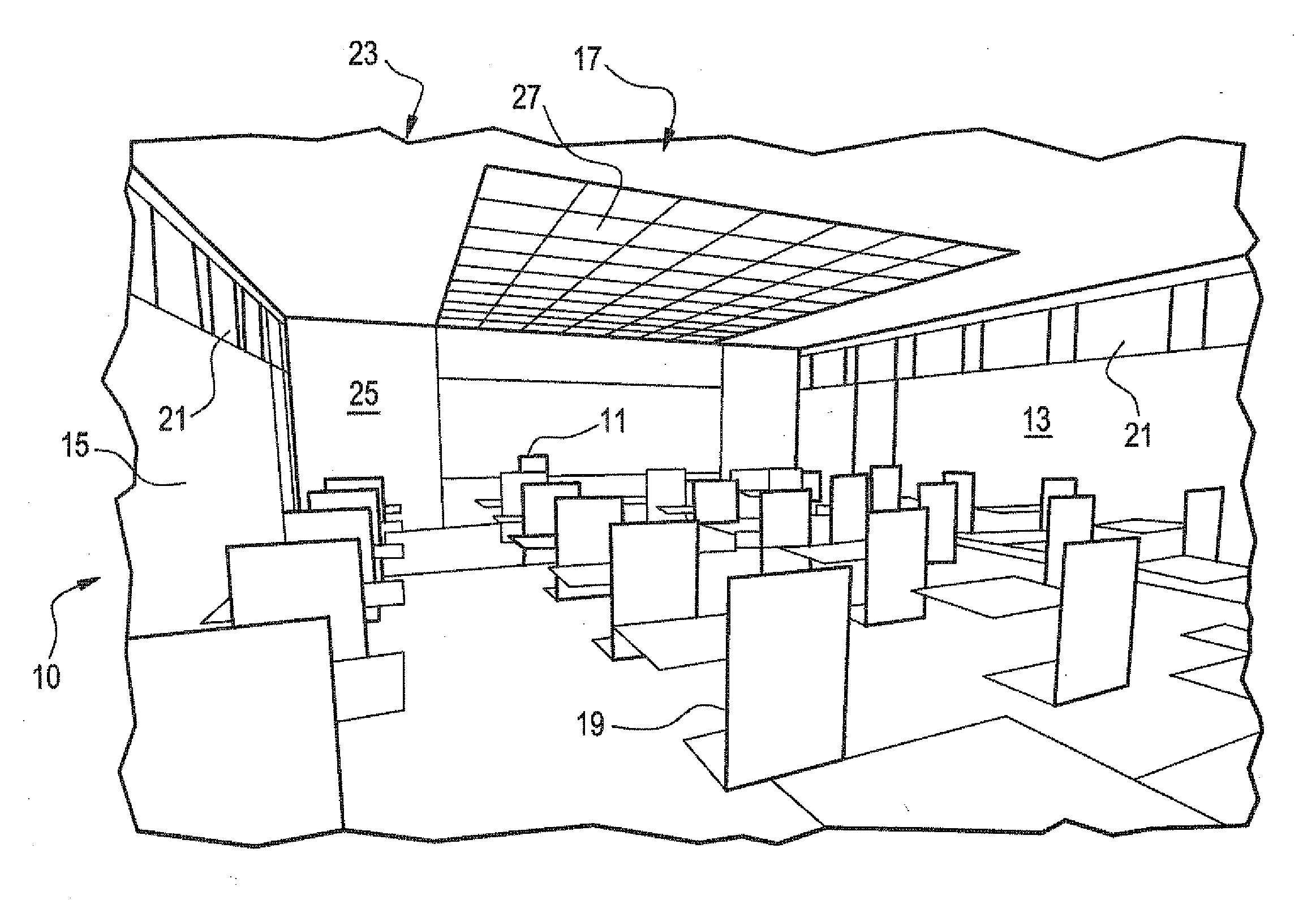 Combination light diffuser and acoustical treatment and listening room including such fixtures