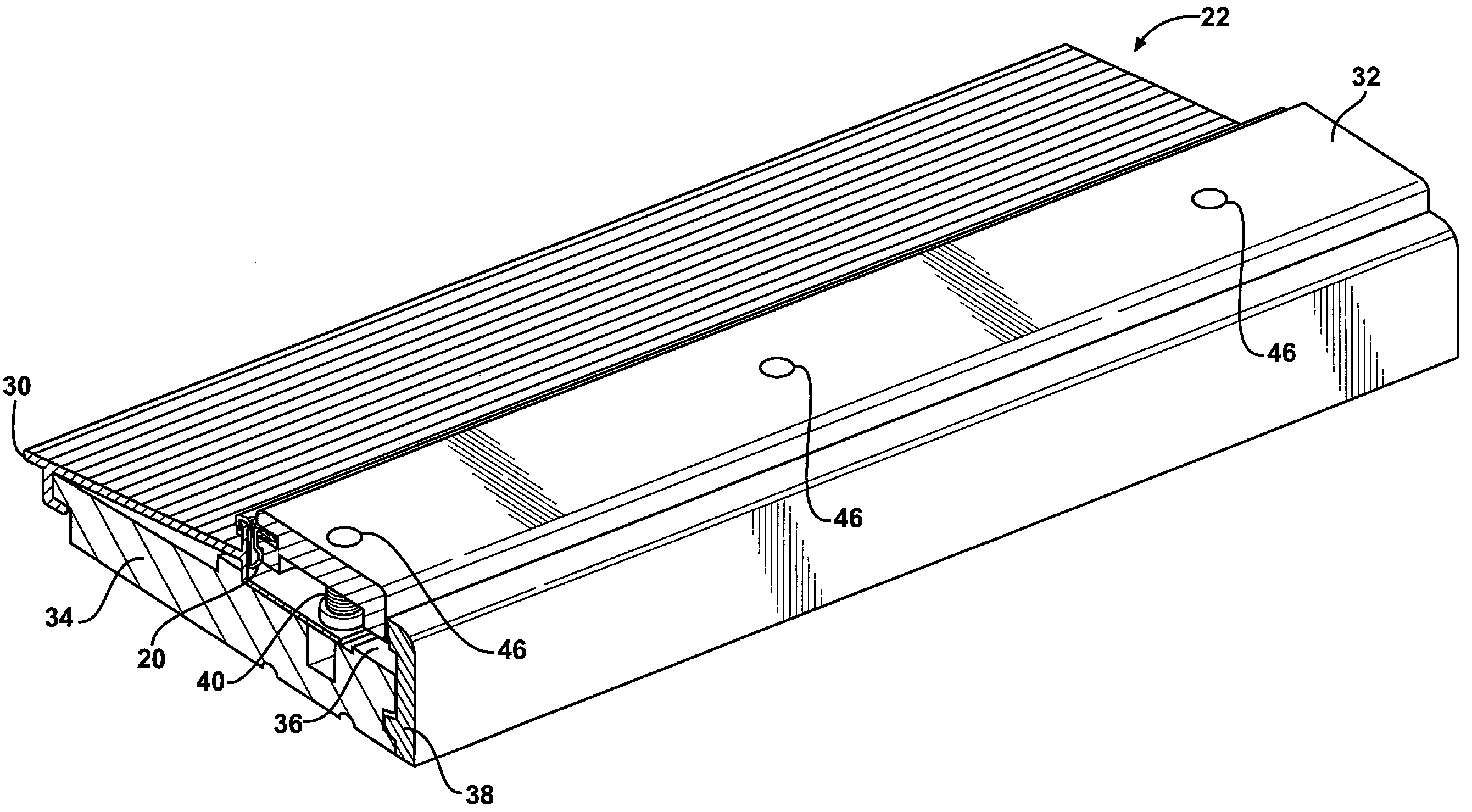 Seal for an adjustable threshold assembly