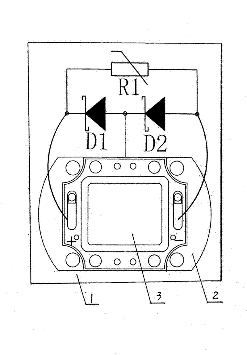 Circuit for enhancing anti-lightning surge impact of LED street lamp