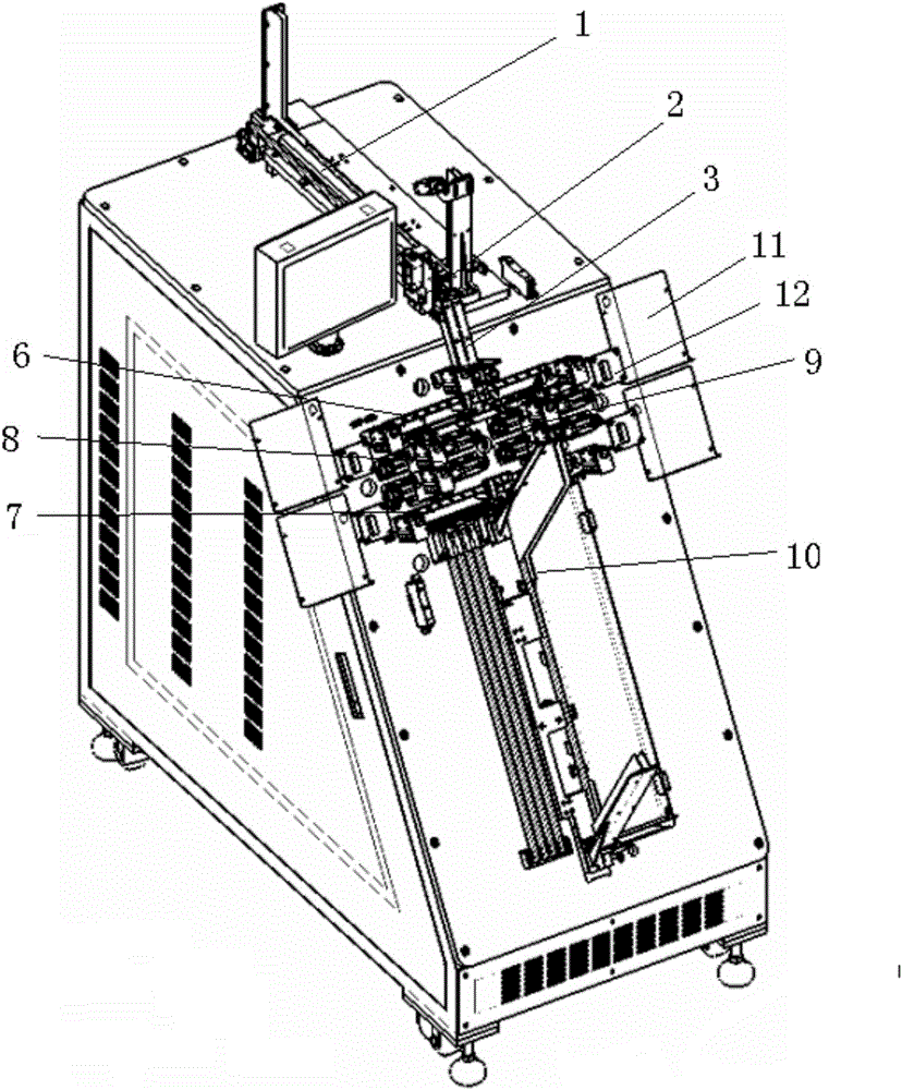 Automatic four-station burning device