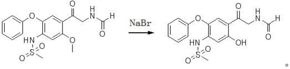 Preparation method of N-[4-(2-formylaminoacetyl)-5-hydroxy-2-phenoloxyphenyl]methanesulfonamide