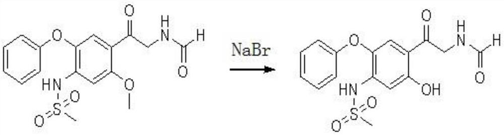 Preparation method of N-[4-(2-formylaminoacetyl)-5-hydroxy-2-phenoloxyphenyl]methanesulfonamide