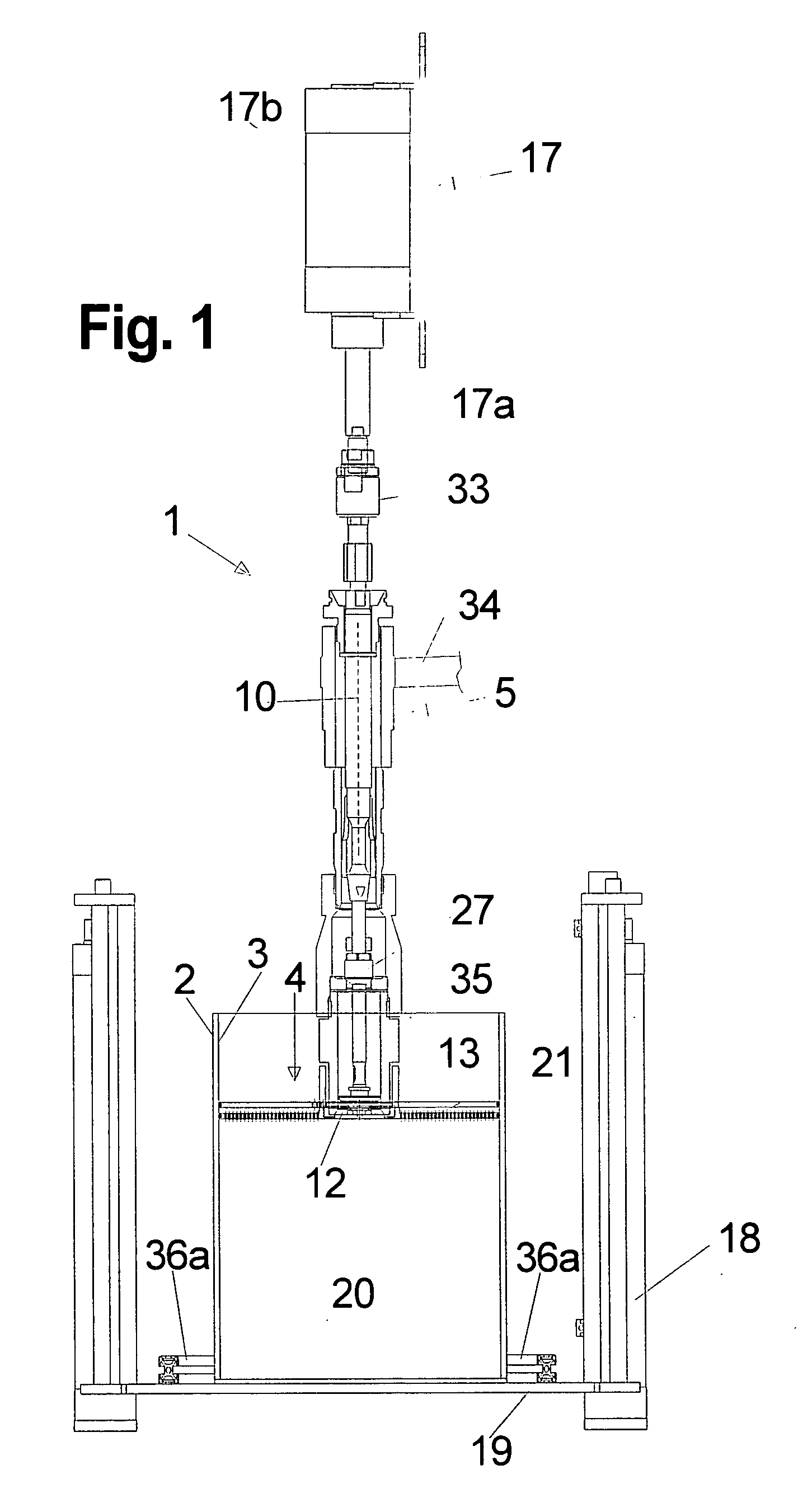Emptying device