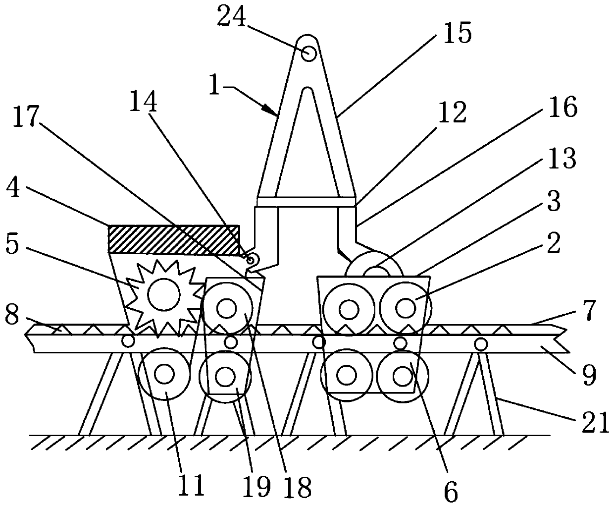 Universal gear-rack transmission mechanism and sightseeing vehicle