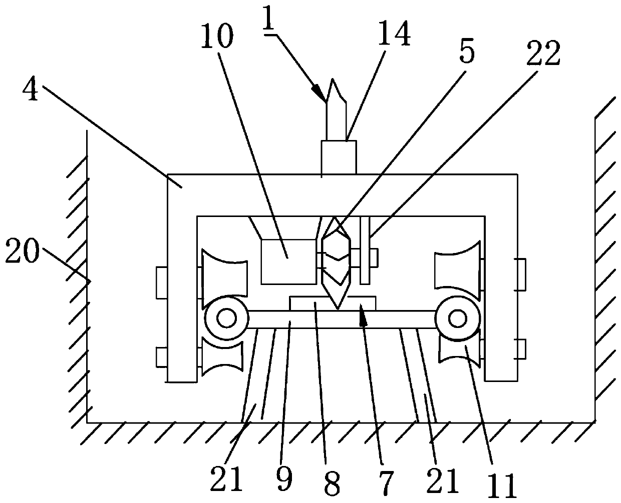 Universal gear-rack transmission mechanism and sightseeing vehicle