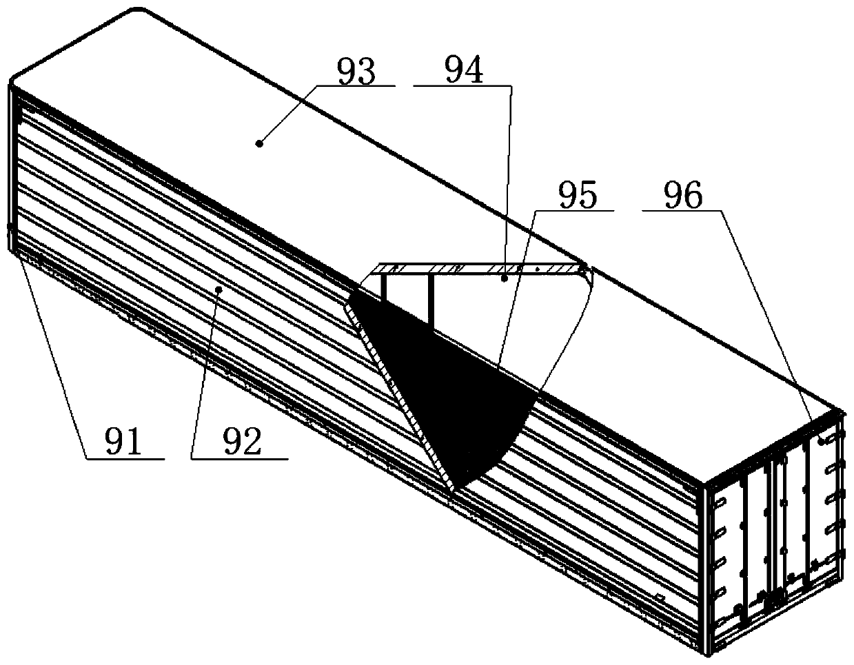 Refrigerated van type transportation semitrailer