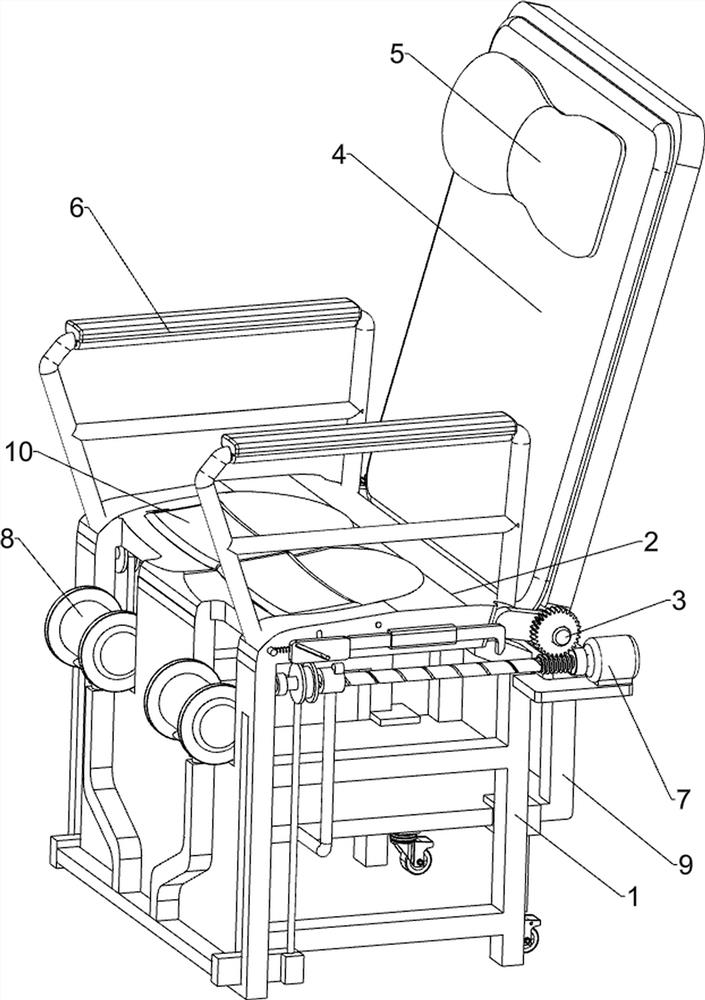 A medical retractable gynecological medicine chair