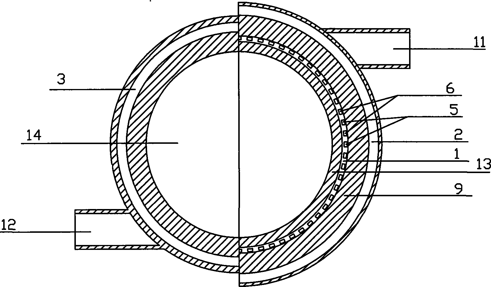 Top burning hot blast stove with slope-ladder shaped circumferential loop up-spraying ceramic combustor