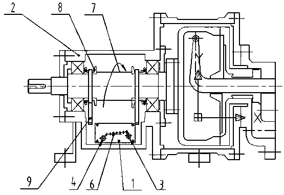 Bearing lubricating and cooling device for pitot tube pump