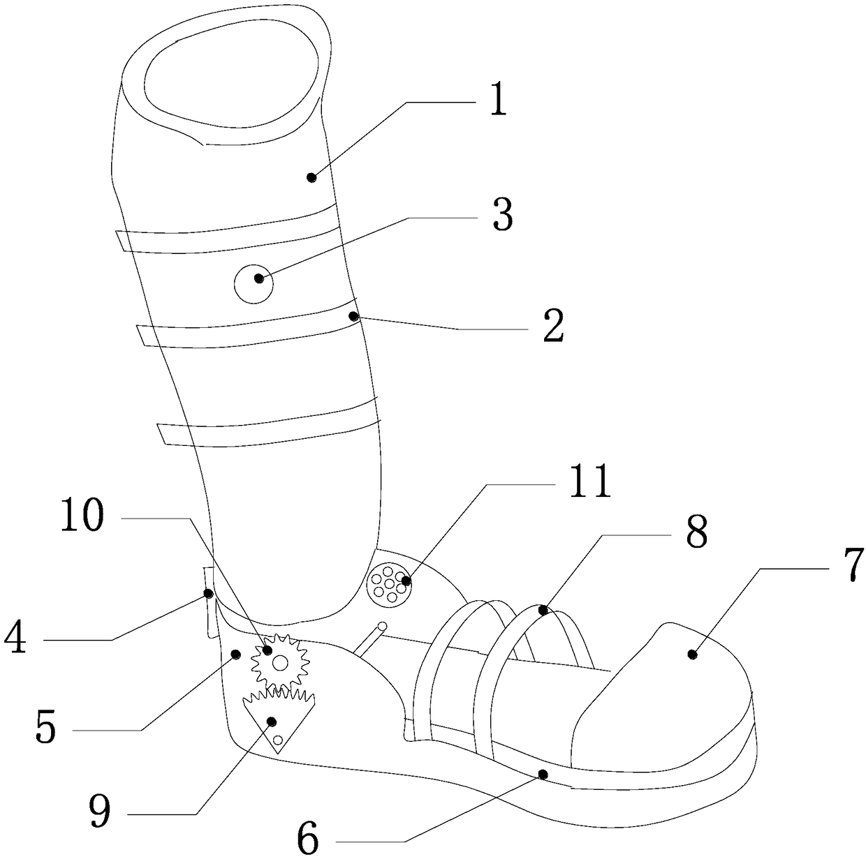 Ankle joint rehabilitation support