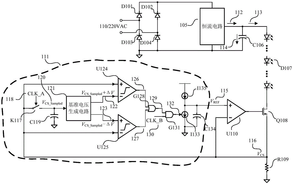 Adaptive led current ripple elimination circuit