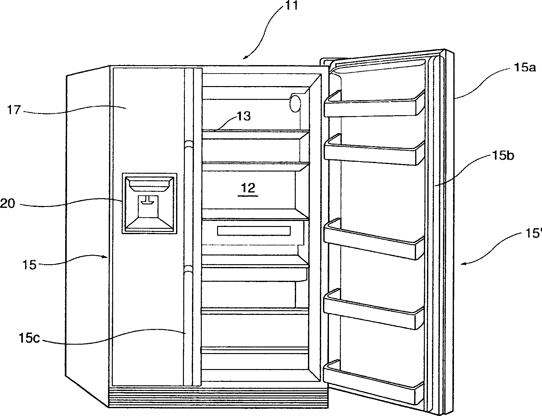 Refrigerator door structure
