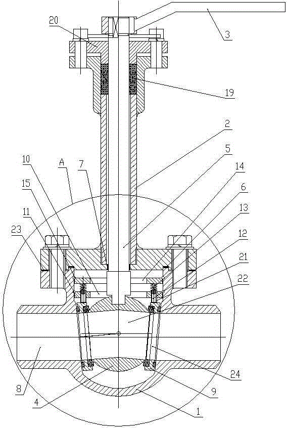 Low-temperature ball valve of pre-tightening sliding valve seat structure