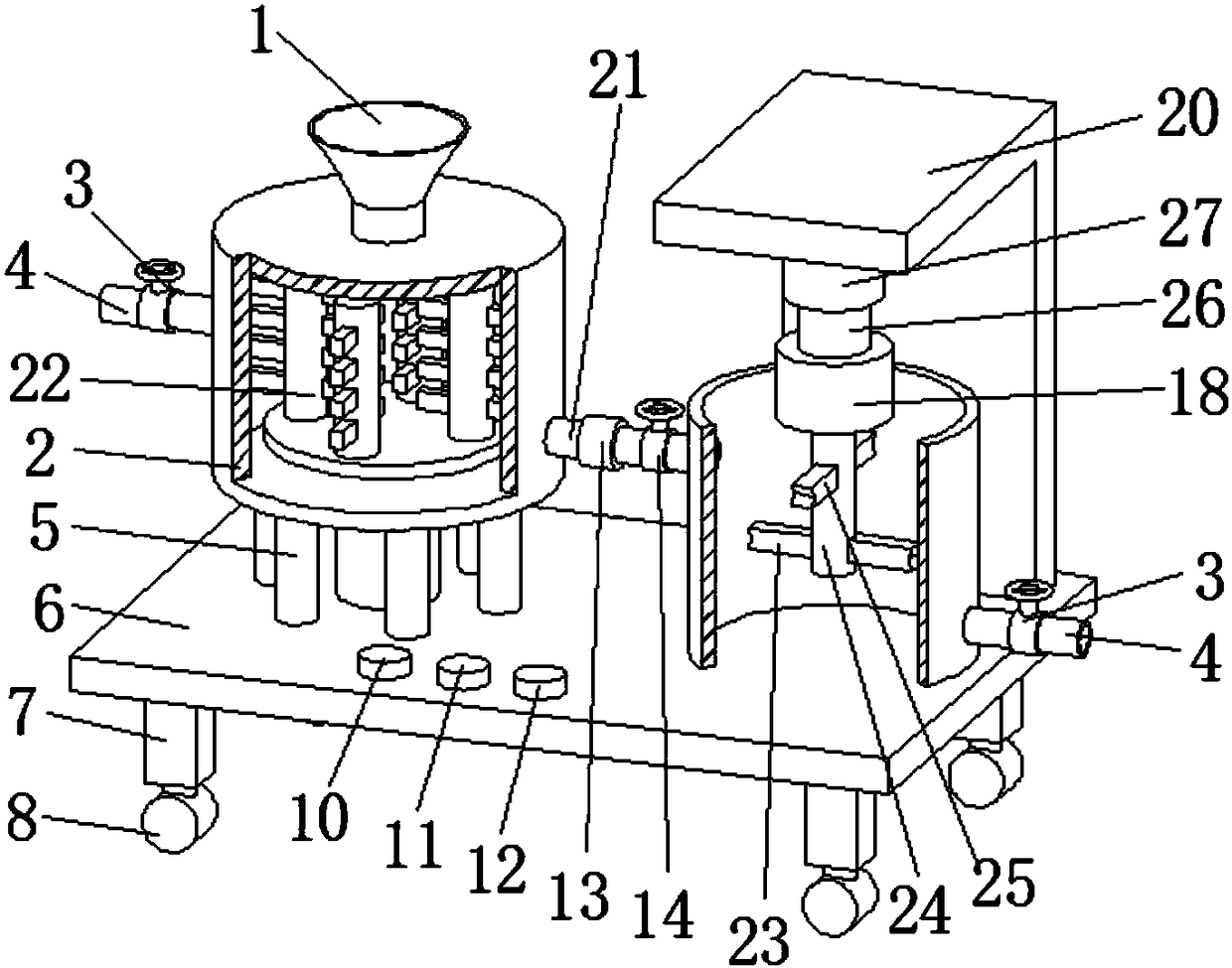 Lithium feldspar paper-making coating stirring and mashing equipment