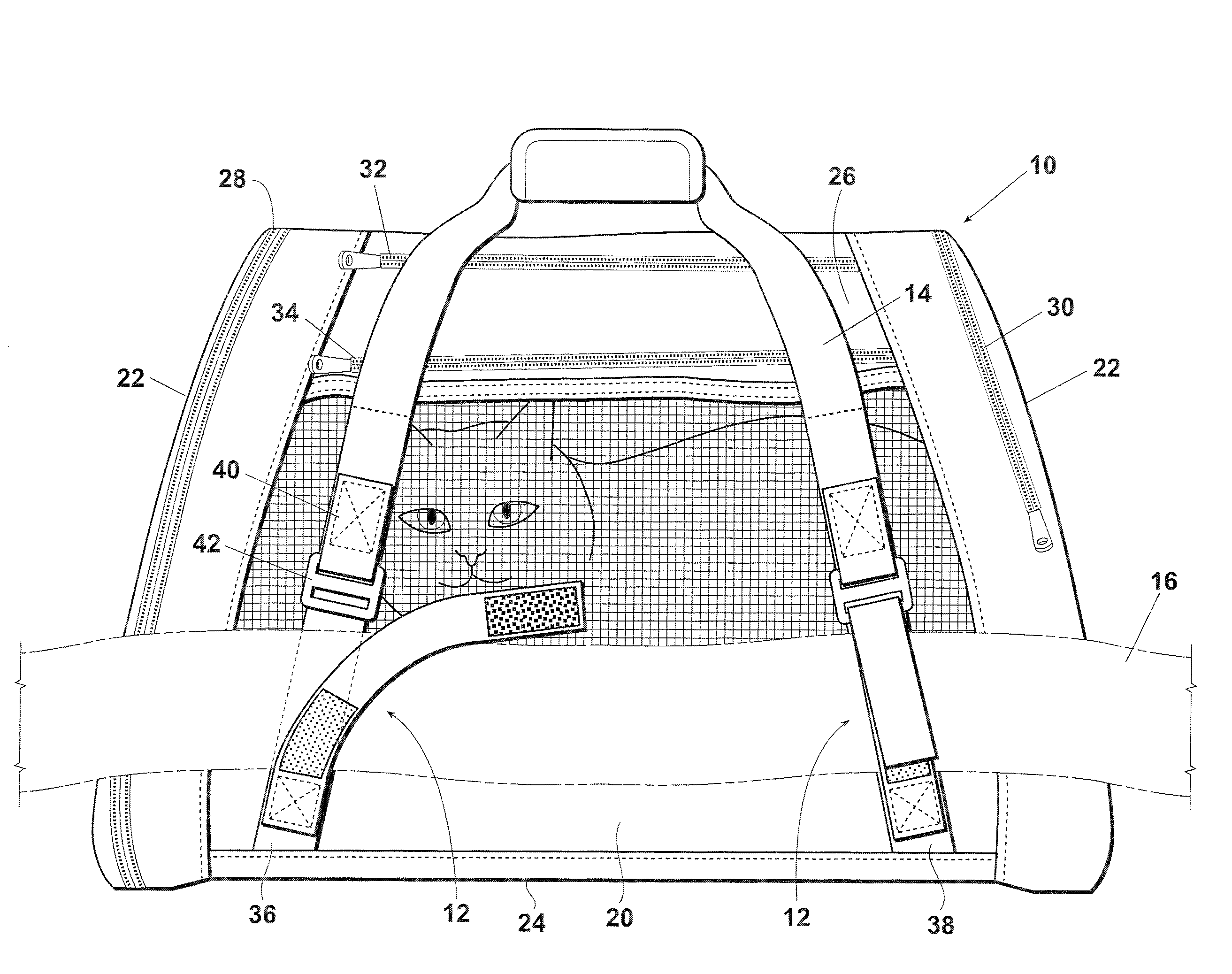 Seat belt loop system for a pet carrier