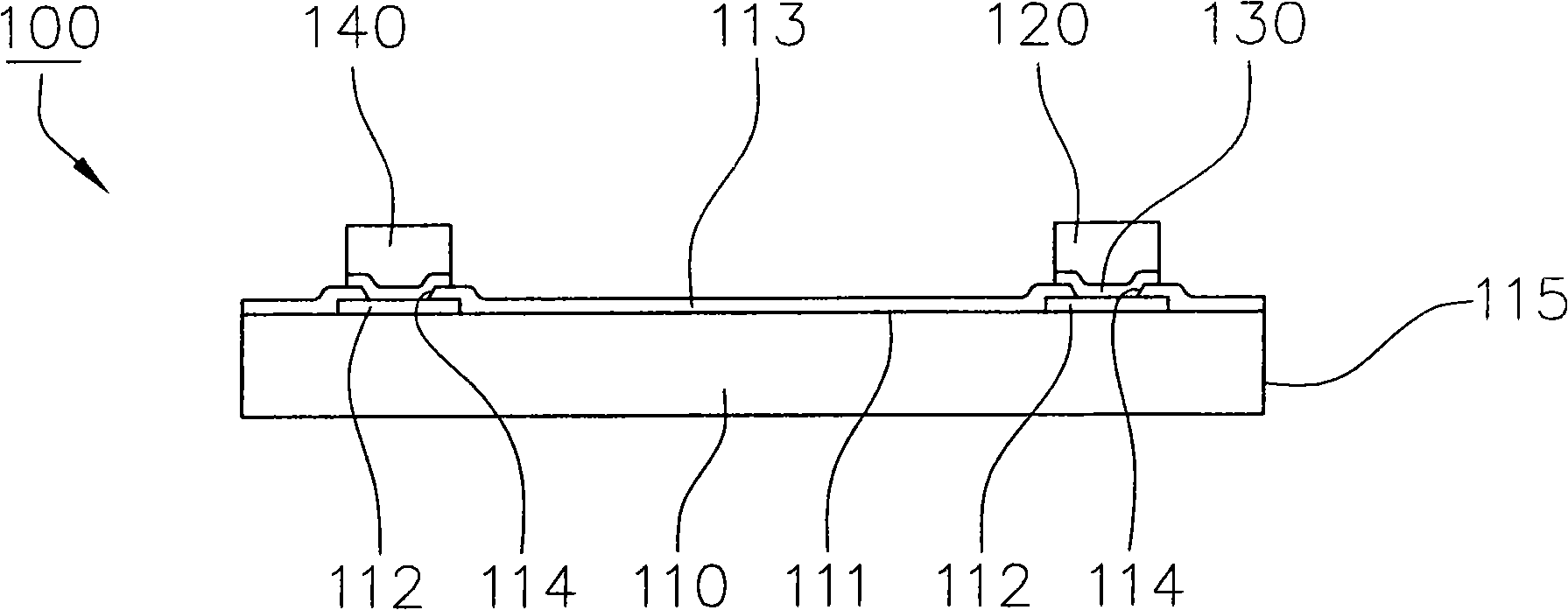 Wafer structure of projection definization