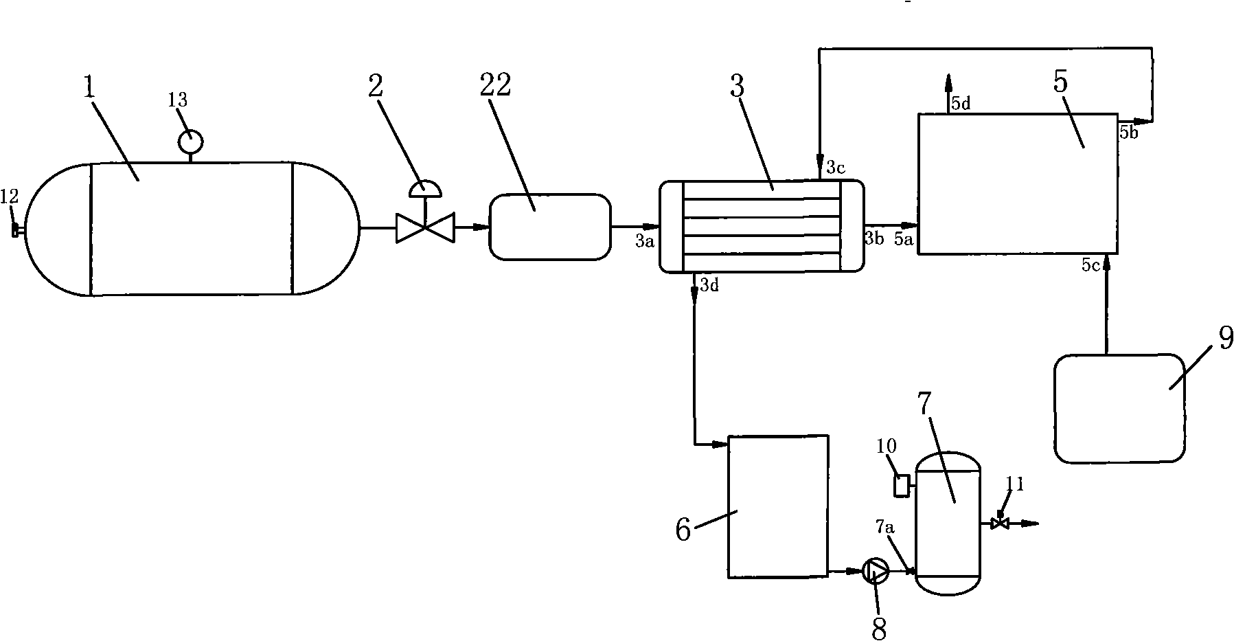 System for decomposing ammonia to prepare hydrogen on the basis of after heat of heat engine gas exhaust